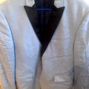 Bar III light blue, linen tuxedo style jacket. Size large